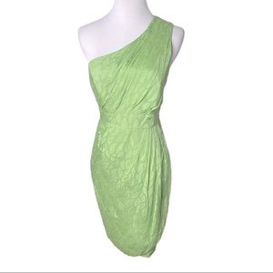 shoshanna green one shoulder dress Midnight Melody Dress Shoshanna